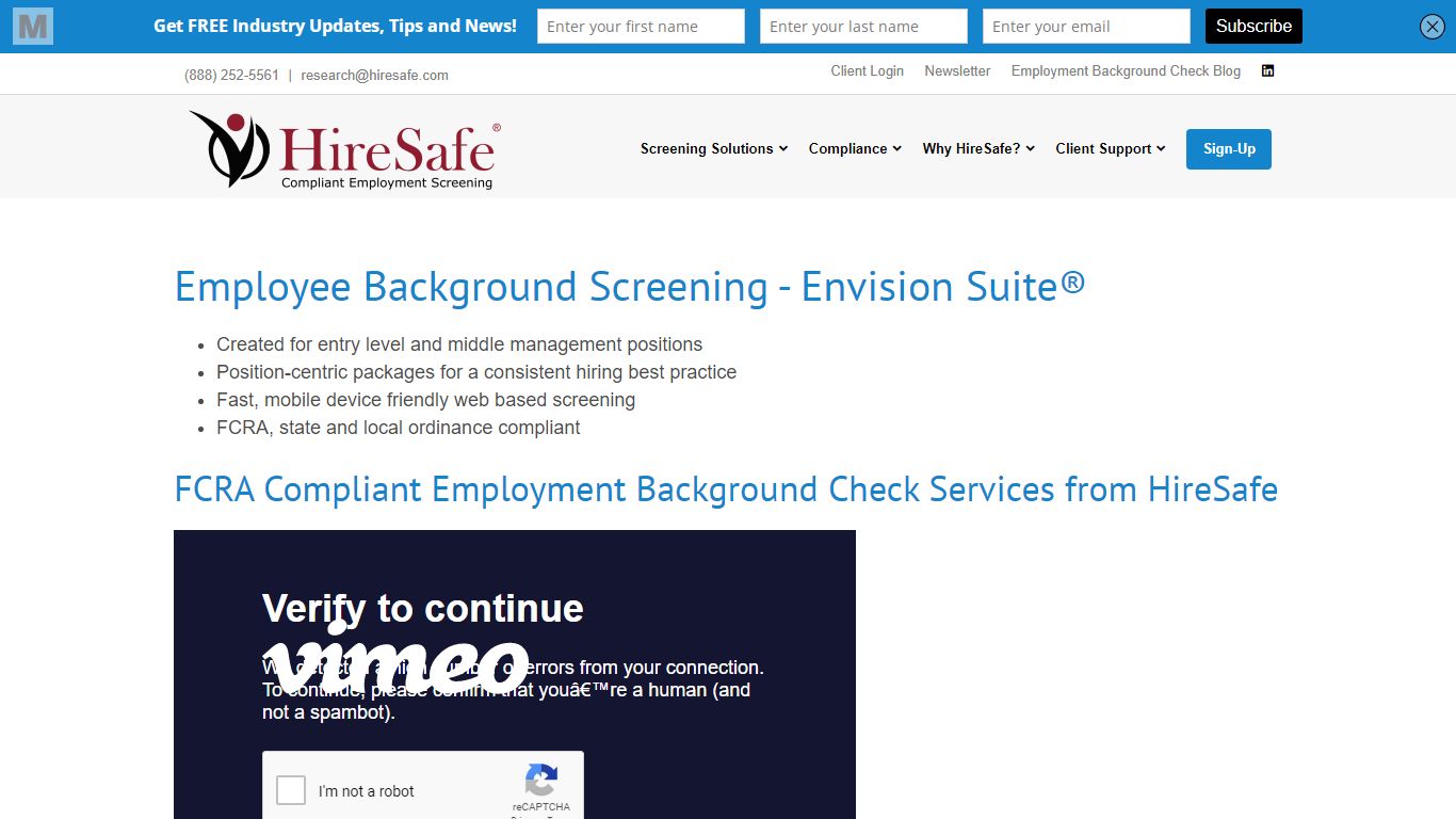 Employment Background Check Services from HireSafe